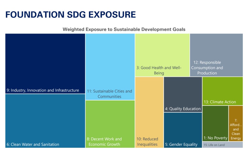 Chart of Weighted Exposure to Sustainable Development Goals