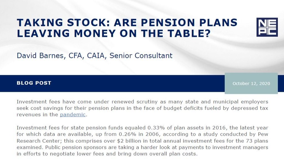 Taking Stock: Are Pension Plans Leaving Money on the Table?
