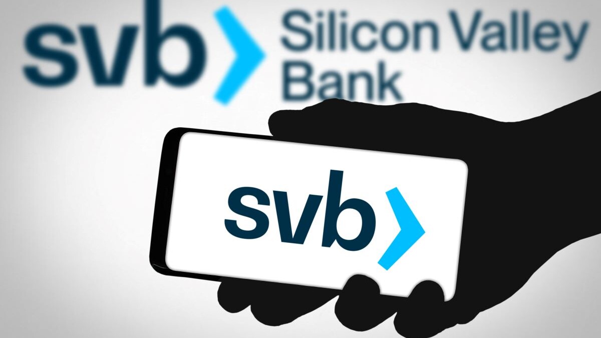 Silicon Valley Bank logo on iphone