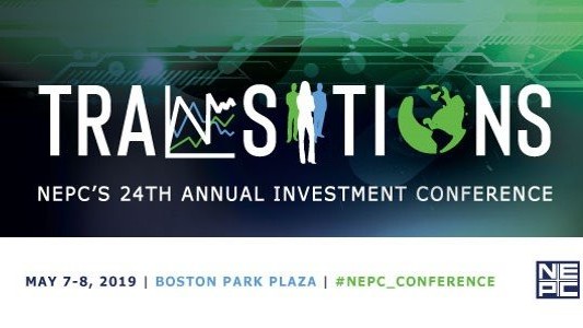 Graphic with the copy 'Transitions : NEPC's 24th annual investment conference.