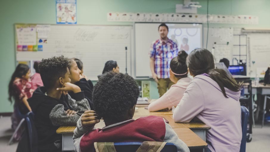 A diverse classroom.