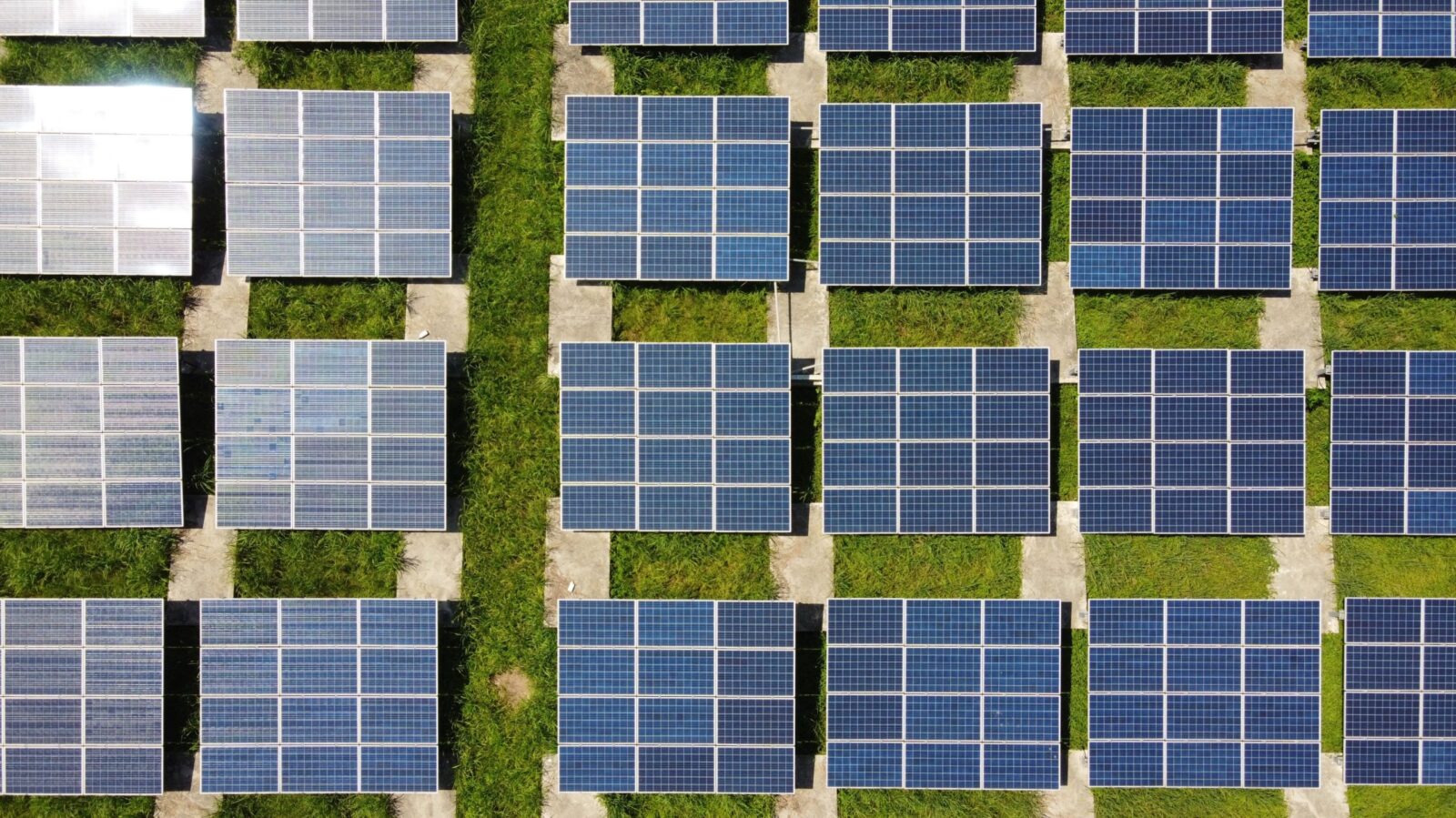 sustainable solar panels in field