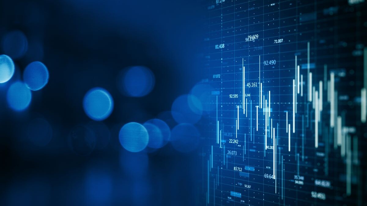 blue charts and graphs, abstract theme image