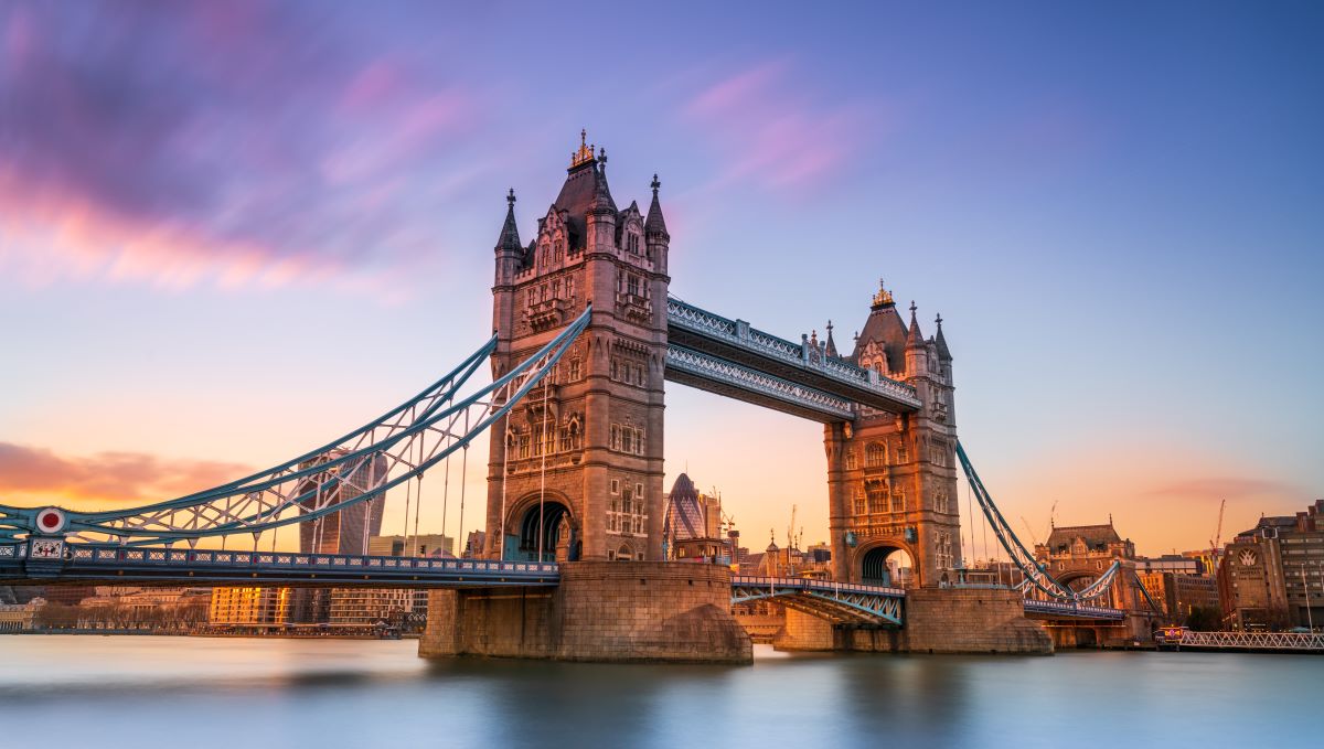 tower bridge in london at sunset London UK