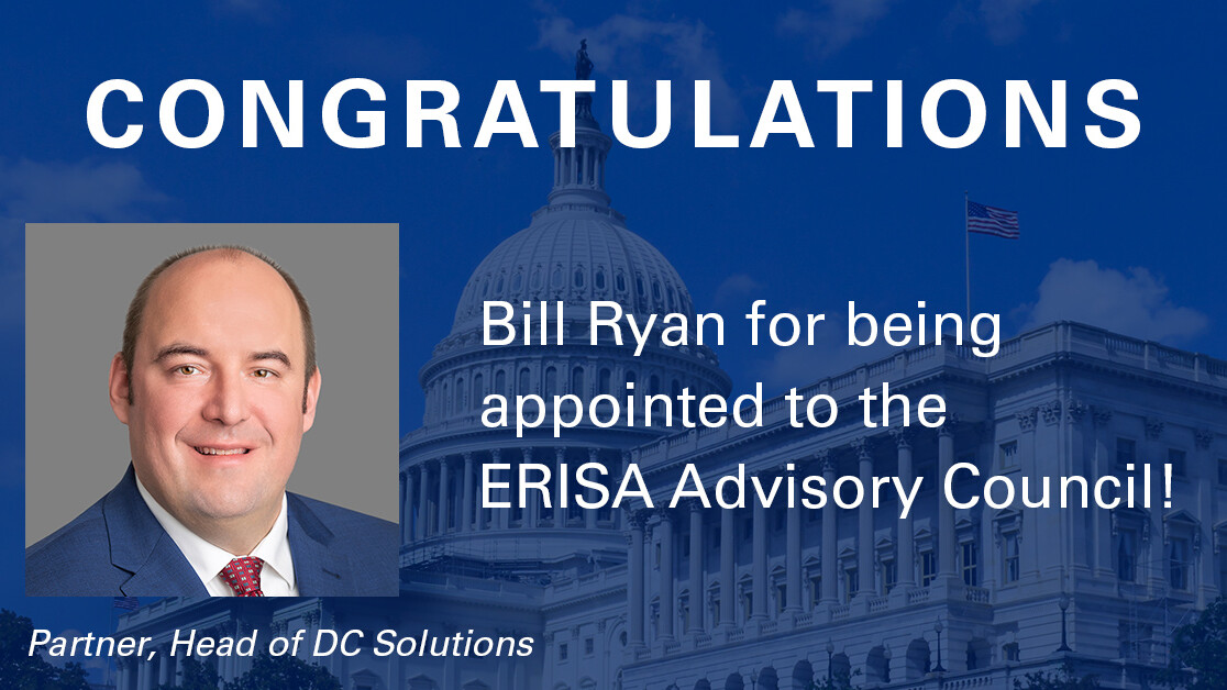 Picture of NEPC's Bill Ryan being congratulated for his appointment to the ERISA Advisory Council