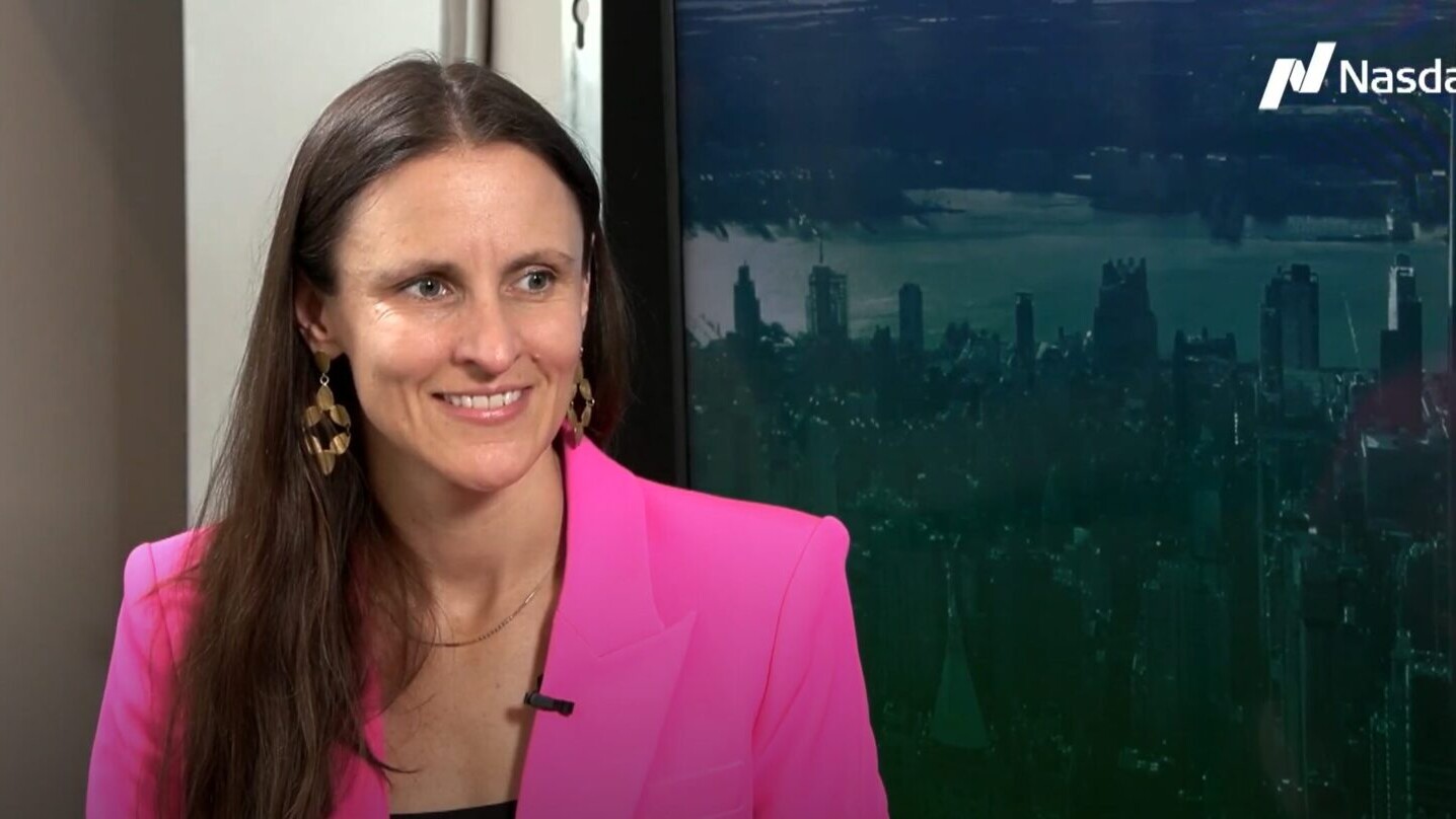 Sarah Samuels being interviewed by Nasdaq TradeTalk