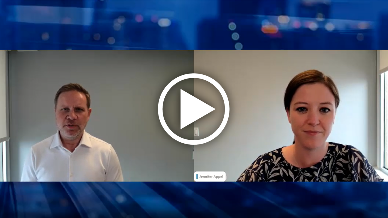 Phillip Nelson and Jennifer Appel in screenshot from tarrif turmoil video