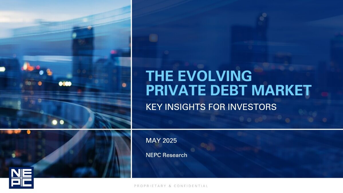 thumbnail with cover slide for the evolving private debt market presentation