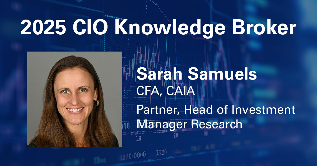 Sarah Samuels, CIO Knowledge Broker 2025 graphic