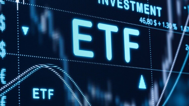 ETF - Exchange Traded Funds; stock market and exchange. Business; trading; investment funds; profit; strategy. 3D illustration