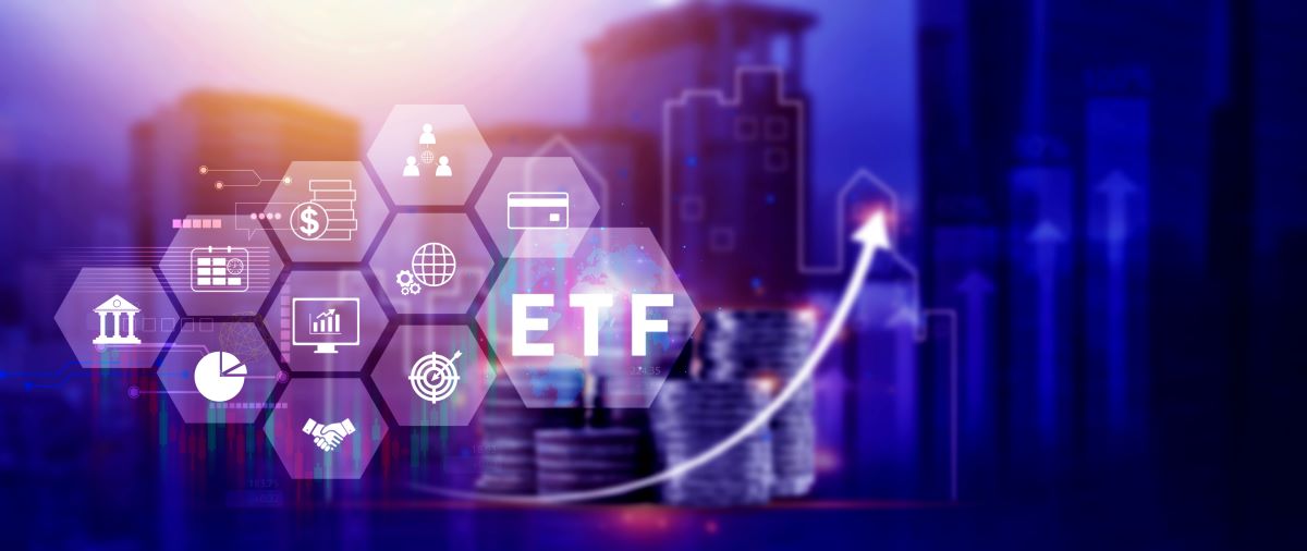 Downloaded Save to Library Preview Crop Find Similar File #: 936856573 ETF investment concept, Exchange Traded Fund, ETF stock options and stock market index fund, Growing Wealth in the Financial Market.